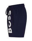 Hugo Boss Mens Logo Swim Shorts Navy