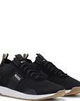 Hugo Boss Mens Titanium Run Sneakers Charcoal