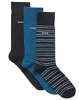 Hugo Boss Mens 3 pack Socks Navy