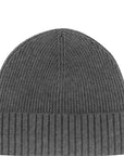 Hugo Boss Mens Metal plate Logo Beanie Grey