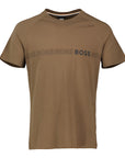 Hugo Boss Mens Slim Fit T-shirt With SPF 50+ Uv Protection Green