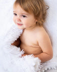Bizzi Growin Fluffy Baby Blanket - Ice White - Koochicoo™️