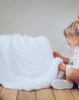 Bizzi Growin Fluffy Baby Blanket - Ice White - Koochicoo™️
