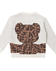 Fendi Baby Unisex Teddy Bear Sweater Beige