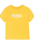 Fendi Baby Boys Logo T-Shirt Yellow