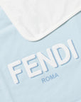 Fendi Baby Unisex Coperta Stretch Jersey Blanket Blue