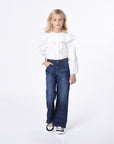 Chloe Girls Washed Jeans in Denim Blue