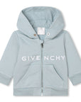 Givenchy Baby Boys Logo Hoodie in Light Blue