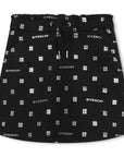 Givenchy Girls 4G All Over Logo Skirt in Black