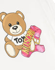 Moschino Girls Maxi T-shirt in White