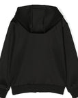 Moschino Boys Tape Logo Hoodie in Black