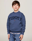 Tommy Hilfiger Varsity Logo Crew Neck Sweatshirt Blue
