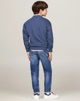 Tommy Hilfiger Varsity Logo Crew Neck Sweatshirt Blue