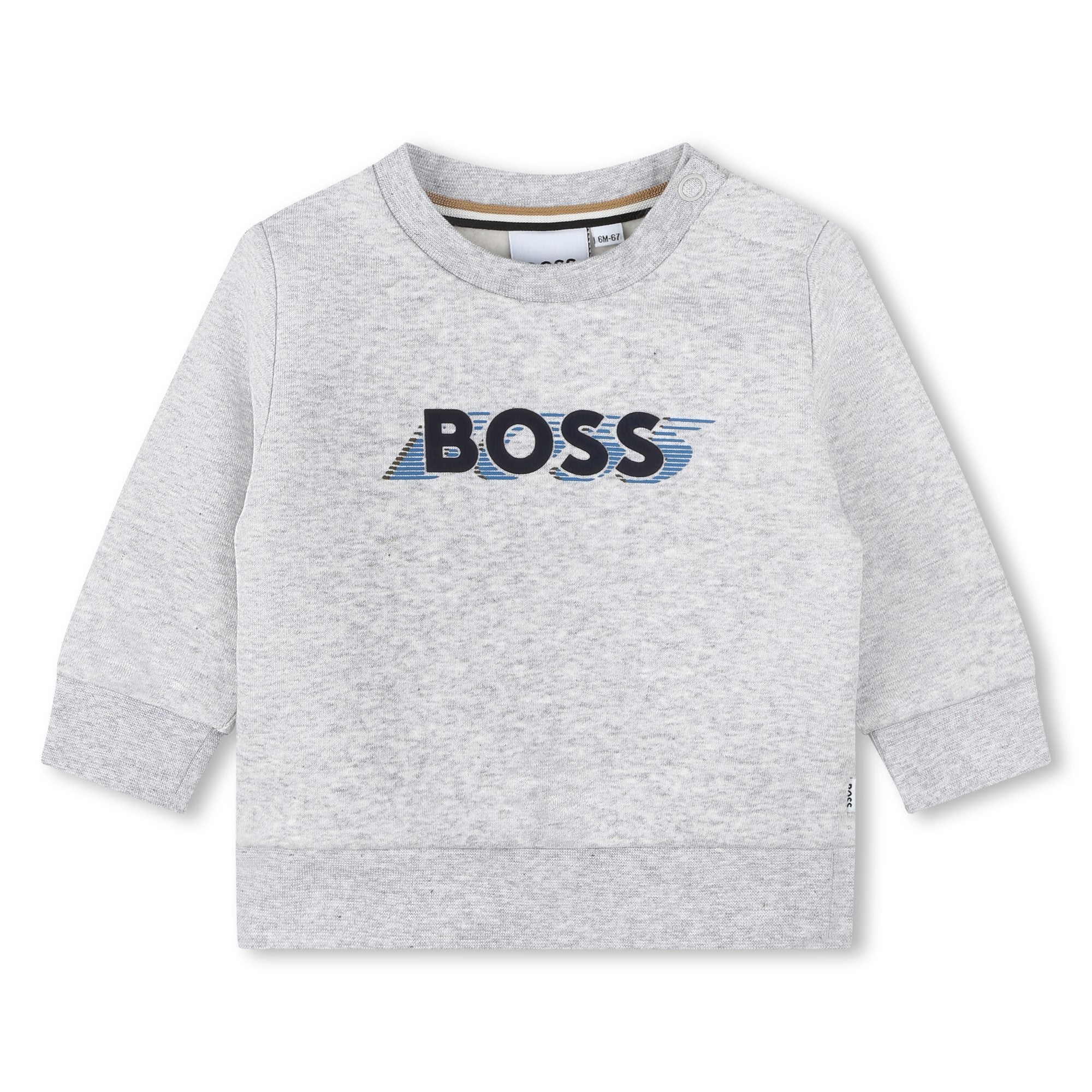 Boss Baby Boys Logo Sweater in Grey