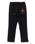 Fendi Kids Unisex Back Logo Print Jeans Navy