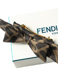 Fendi Girls Hairclip FF Brown