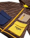 Fendi Boys Bomber Jacket Brown