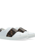 Fendi Unisex Monogrammed Sneakers White