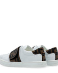 Fendi Unisex Monogrammed Sneakers White