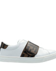 Fendi Unisex Monogrammed Sneakers White