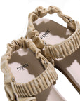 Fendi Girls Monogrammed FF Sandals Beige