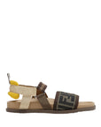 Fendi Girls FF Sandals Brown