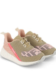 Fendi Girls Sneakers Logo Light Pink