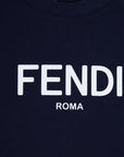 Fendi Boys T-Shirt Logo Navy