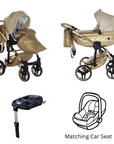 Junama Dolce 4 in 1 Travel System/Isofix Base – Gold