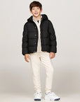 Tommy Hilfiger Kids Unisex Contrast Padded Jacket Black
