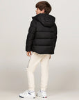 Tommy Hilfiger Kids Unisex Contrast Padded Jacket Black