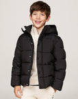 Tommy Hilfiger Kids Unisex Contrast Padded Jacket Black