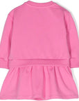 Moschino Baby Girls Teddy Sweater Dress in Pink