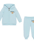 Moschino Baby Unisex Teddy Logo Tracksuit Set in Blue
