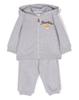 Moschino Baby Unisex Teddy Logo Tracksuit Set in Grey