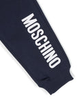 Moschino Baby Boys Logo Print Pants in Navy Blue