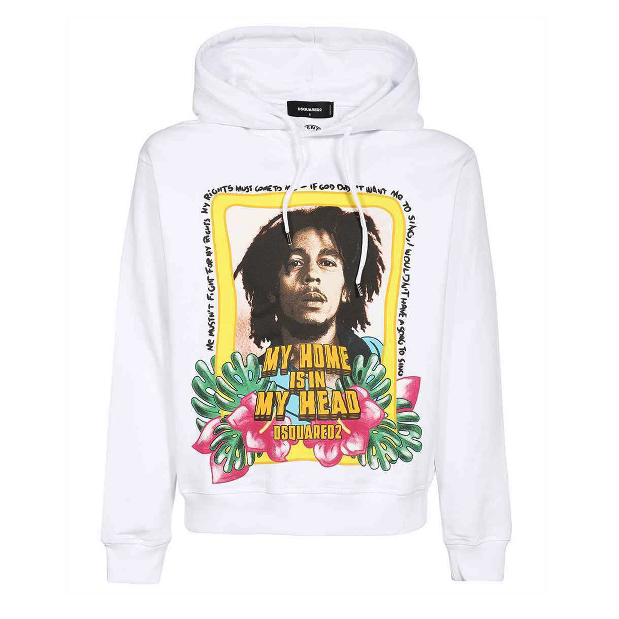 Dsquared2 BOB MARLEY COOL Hoodie - White – Maison Threads