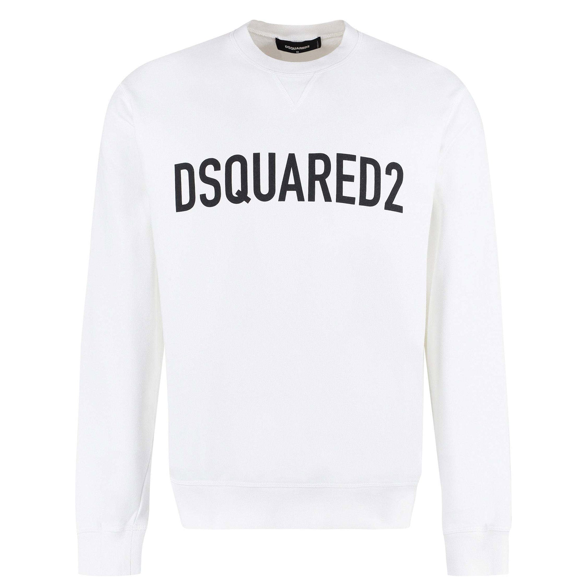Dsquared2 Mens Logo Print Sweater White