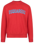 Dsquared2 Mens Logo Print Sweater Red