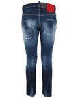 Dsquared2 Mens Washed Skater Jeans Blue