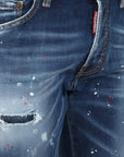 Dsquared2 Mens Washed Skater Jeans Blue