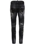 Dsquared2 Mens Washed Skater Jeans Black