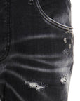 Dsquared2 Mens Washed Skater Jeans Black