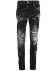 Dsquared2 Mens Washed Skater Jeans Black
