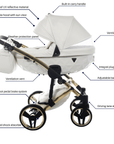 Junama S-Class Dolce 3 in 1 Travel System - Pink