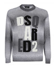 Dsquared2 Mens D2 Monogram Knit Sweater Grey