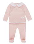 Paz Rodriguez Baby girl 2 Piece Knitted Babygrow Pink