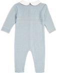 Paz Rodriguez Baby Unisex Knitted Romper Blue