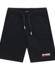 Diesel Boys Logo Print Shorts Black