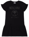 Moschino Girls Embroidered Dress Black
